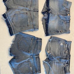 4 pairs denim shorts Banana Republic & GAP